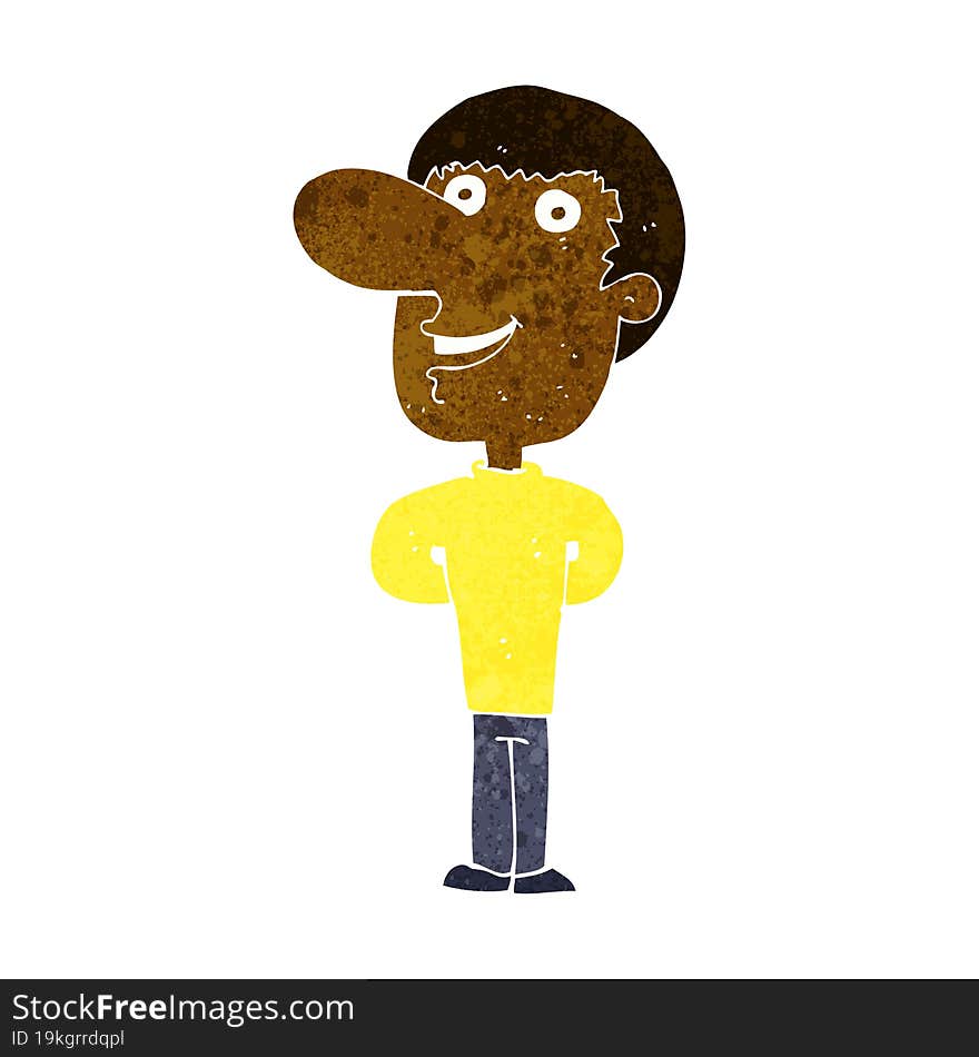 cartoon happy man