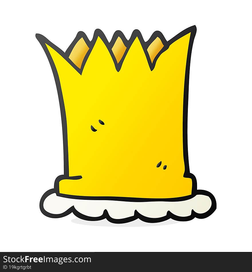 freehand drawn cartoon crown