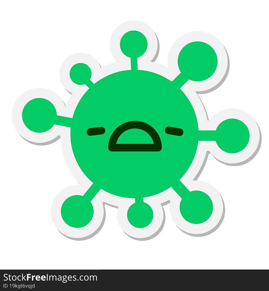 unhappy virus sticker