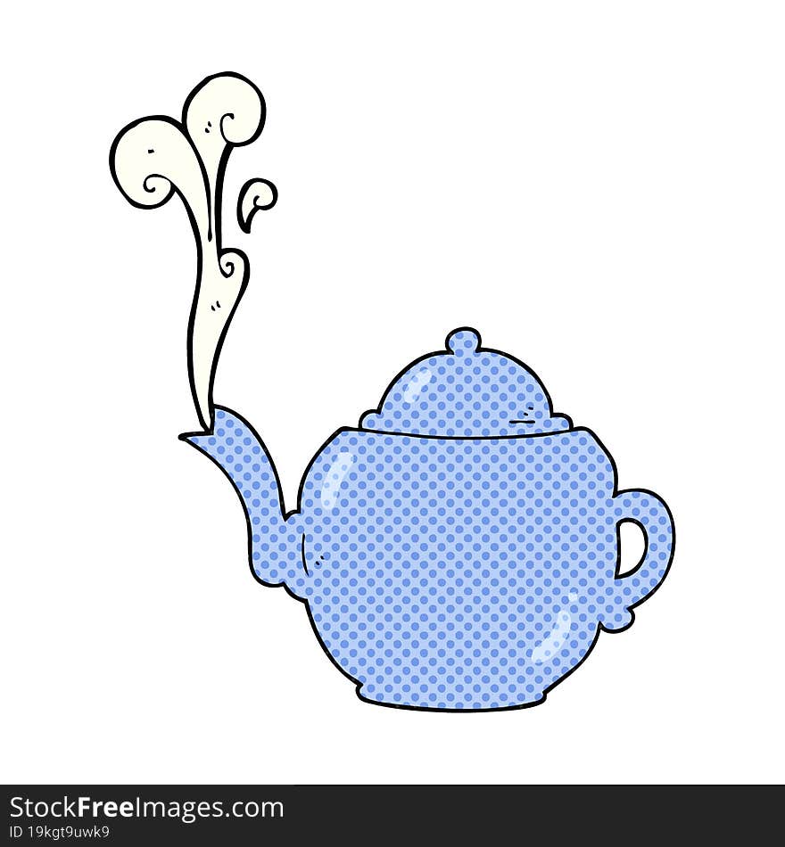 freehand drawn cartoon teapot