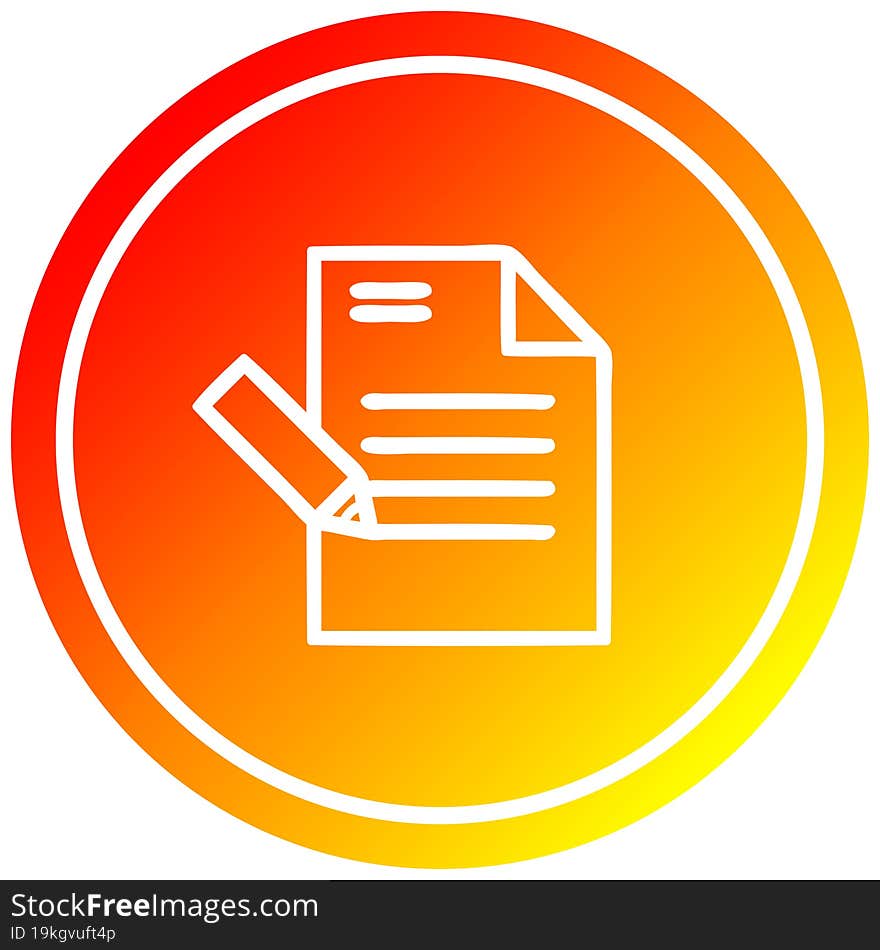 Writing Document Circular In Hot Gradient Spectrum