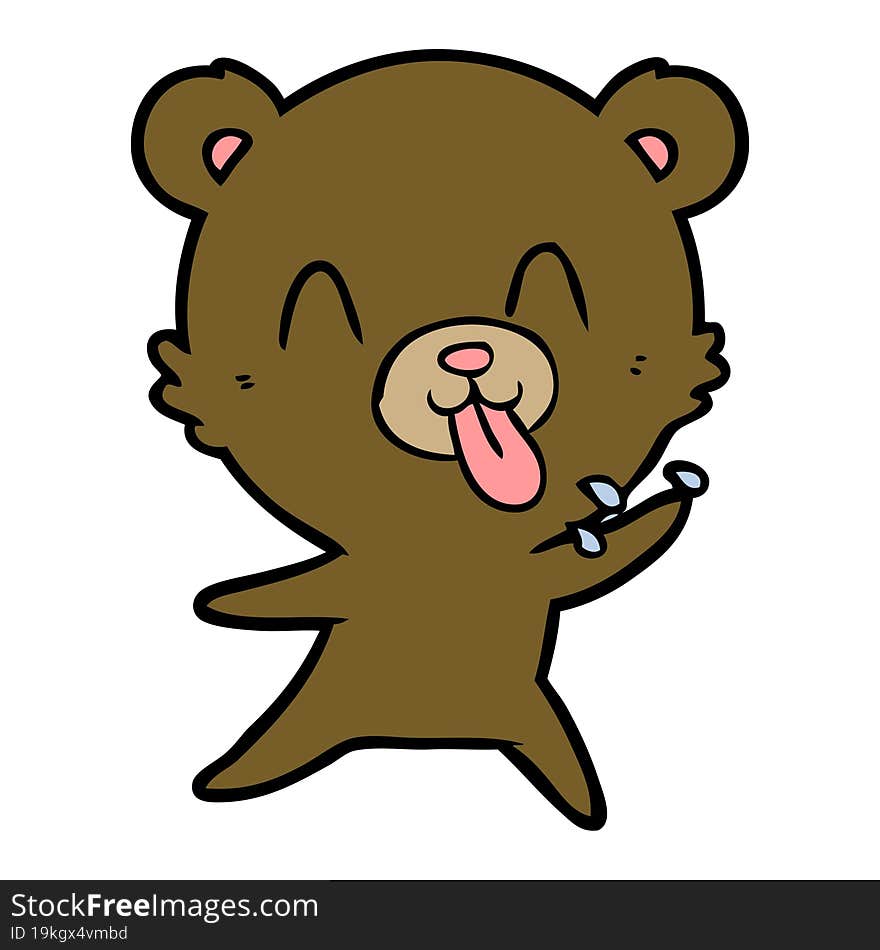 rude cartoon bear. rude cartoon bear