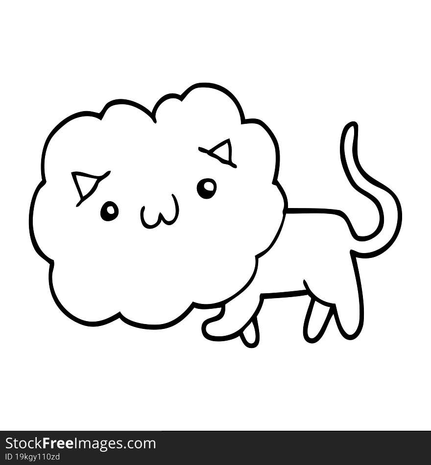 Cute Cartoon Lion