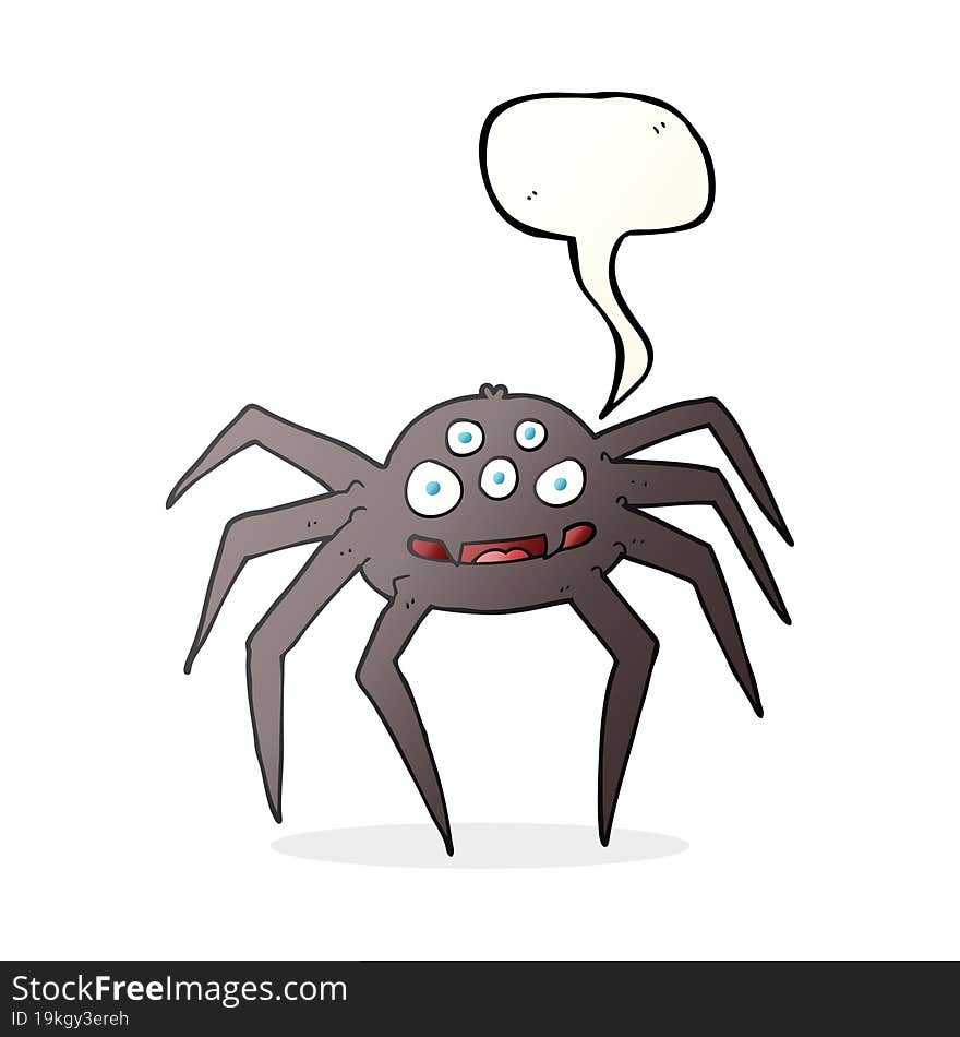 speech bubble cartoon spider