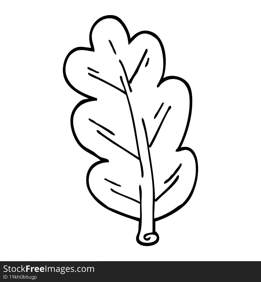 line drawing cartoon leaf