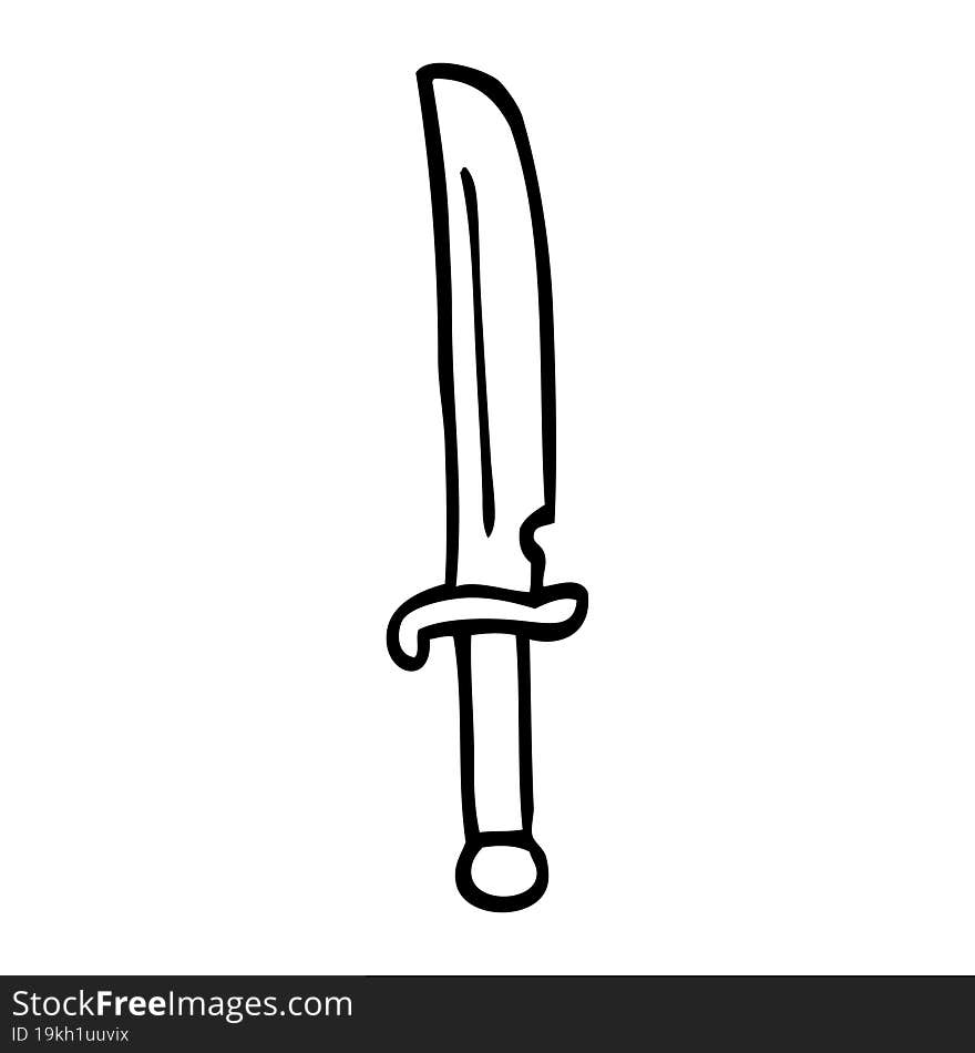 Line Drawing Cartoon Knife