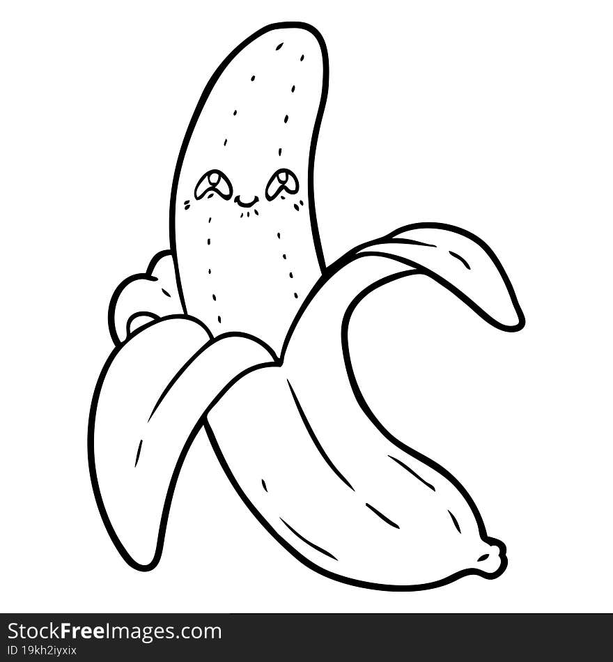 cartoon crazy happy banana. cartoon crazy happy banana