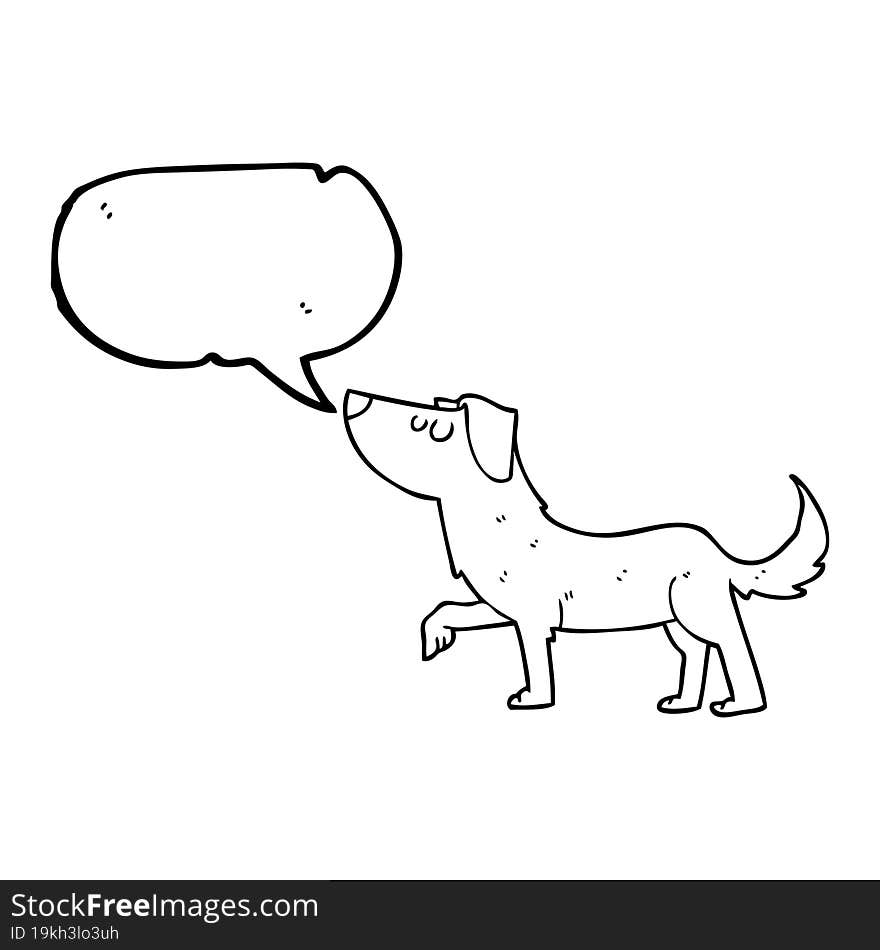 Speech Bubble Cartoon Dog