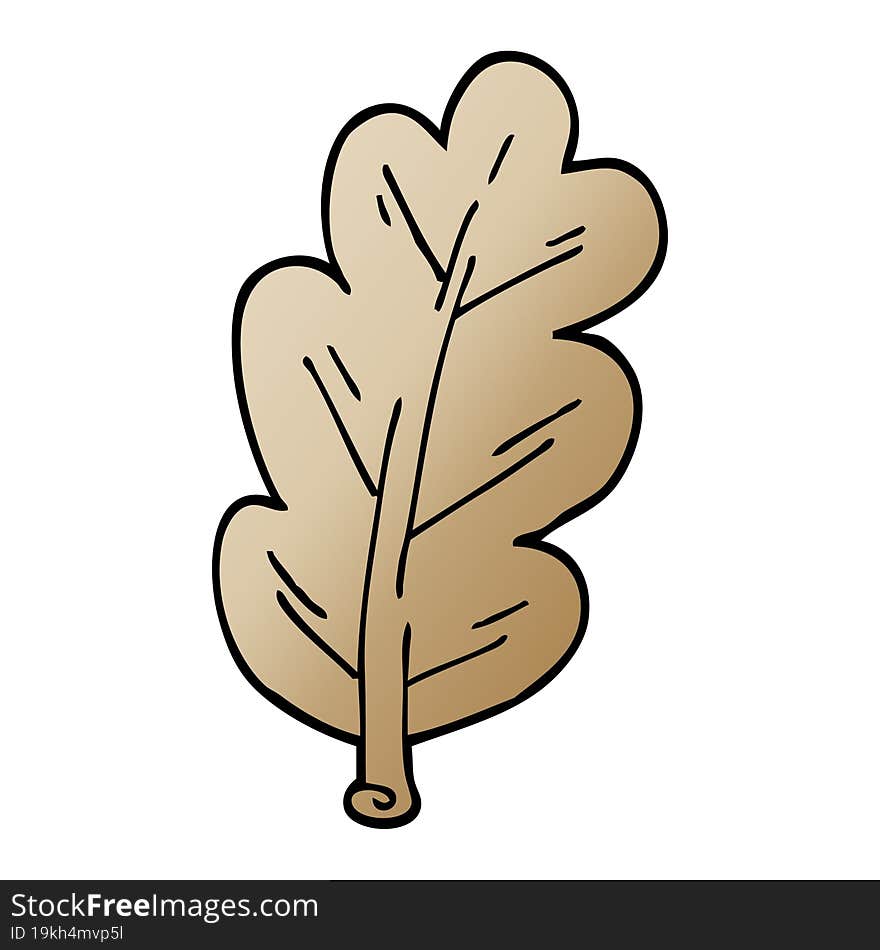 cartoon doodle leaf