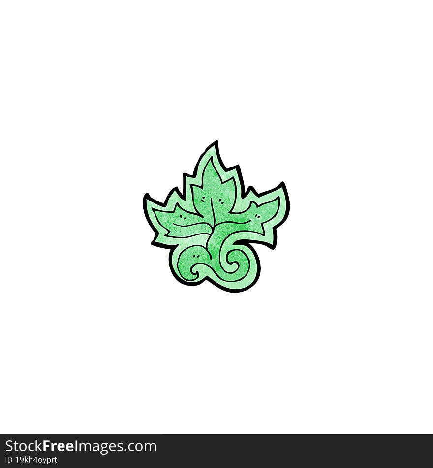 cartoon floral leaf decorative element