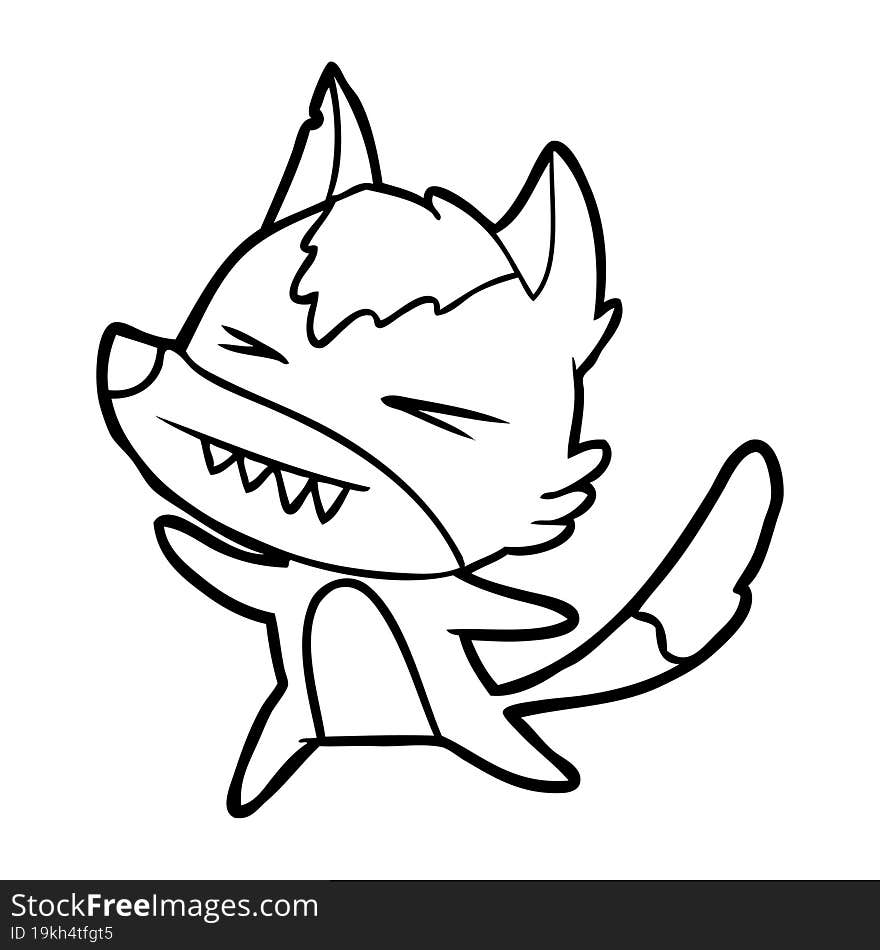 angry wolf cartoon. angry wolf cartoon