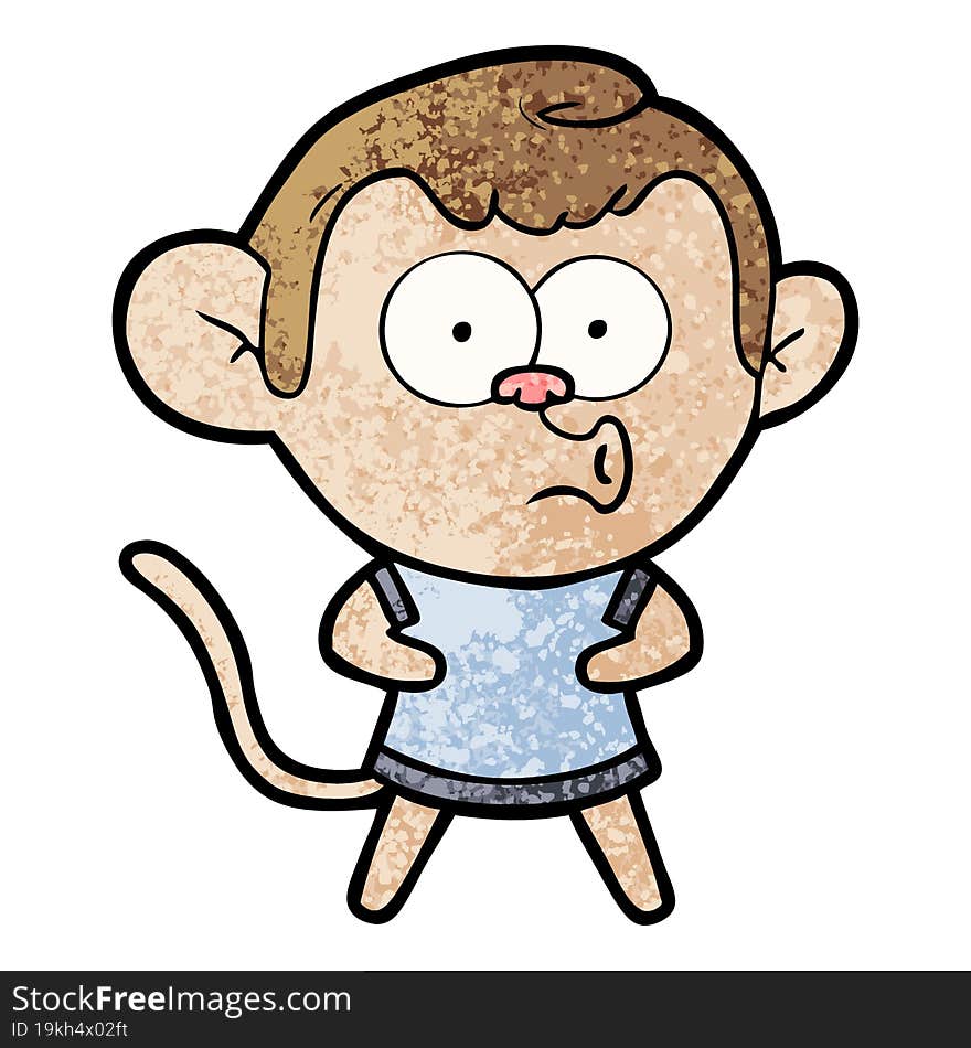 cartoon surprised monkey. cartoon surprised monkey