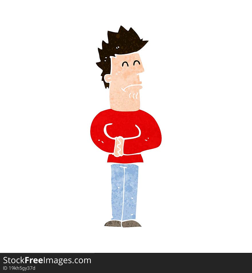 Cartoon Nervous Man