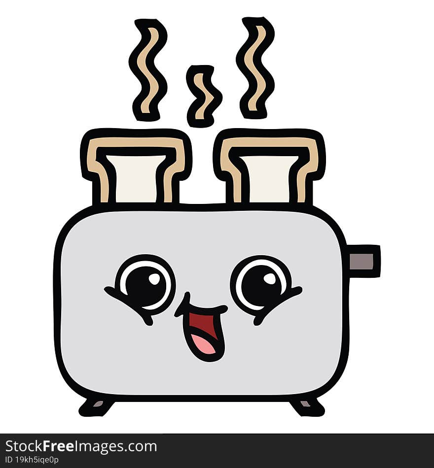 cute cartoon of a toaster