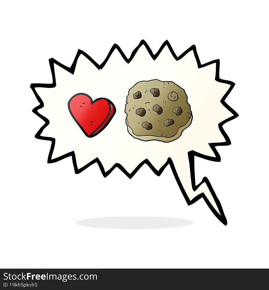 speech bubble cartoon cookie