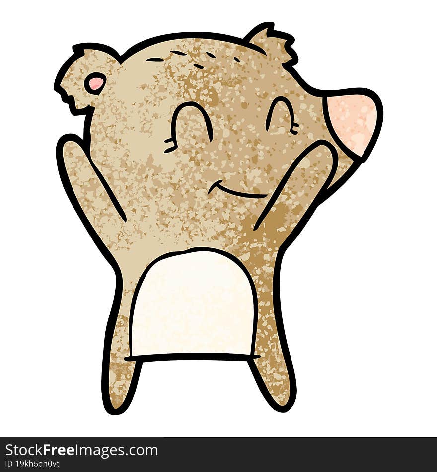 smiling bear cartoon. smiling bear cartoon