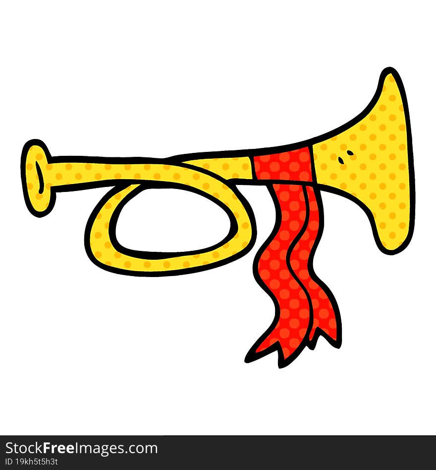 cartoon doodle brass horn