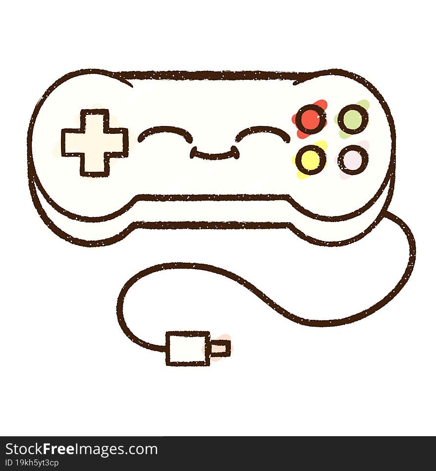 Game Controller Chalk Drawing