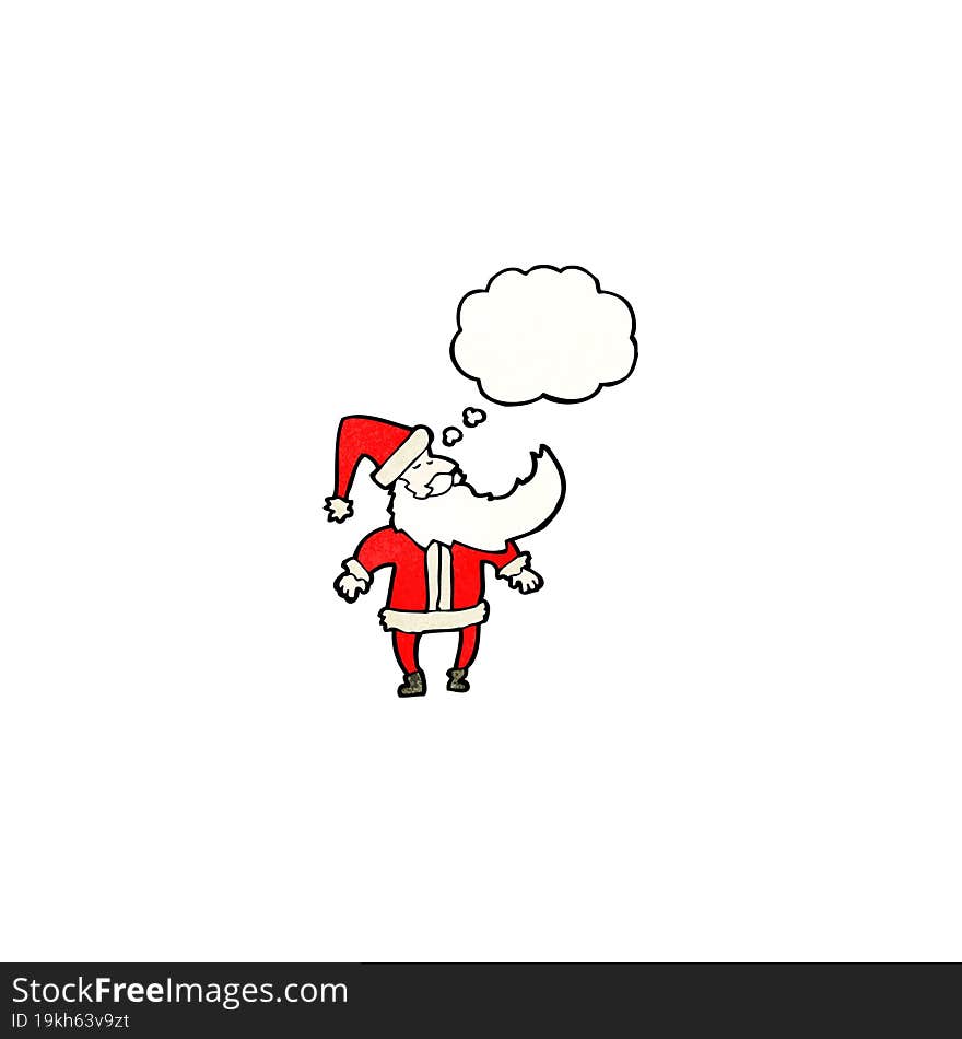 Santa Claus With Thought Bubble