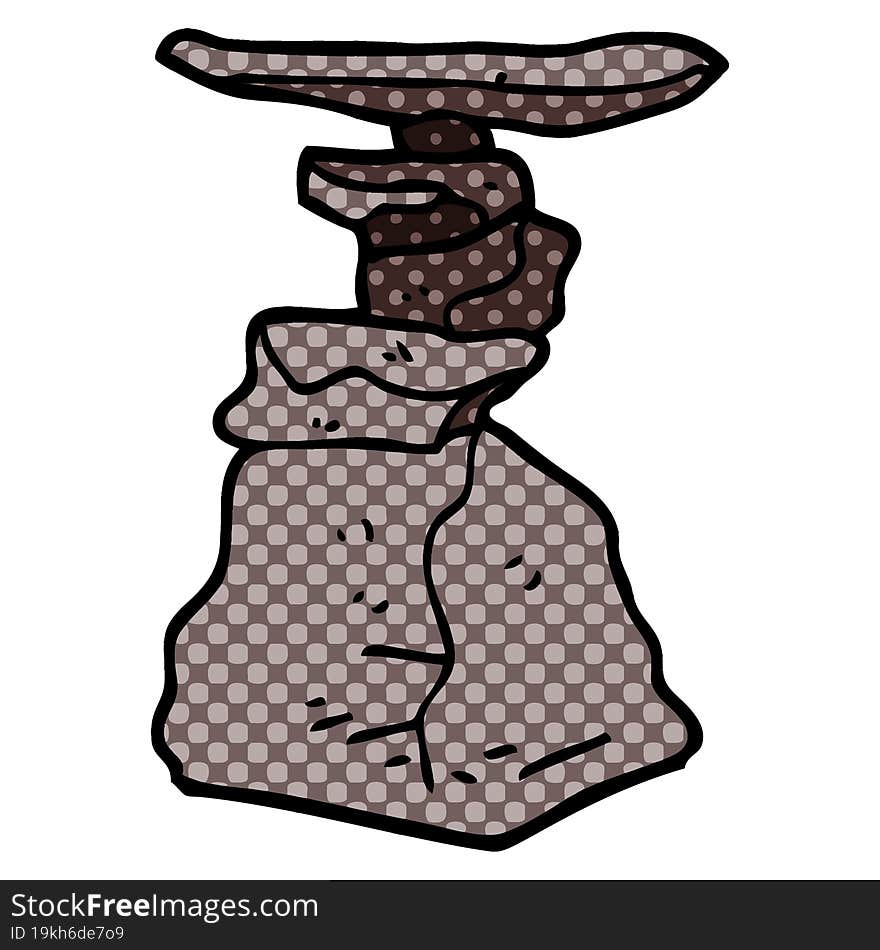 Cartoon Doodle Stacked Rocks