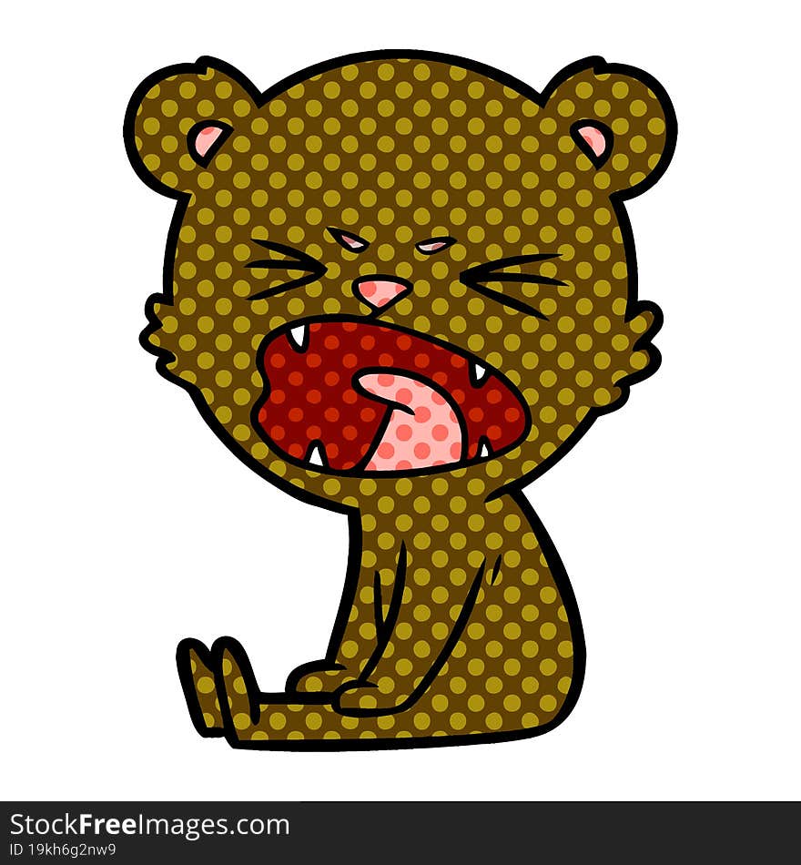 angry cartoon bear. angry cartoon bear