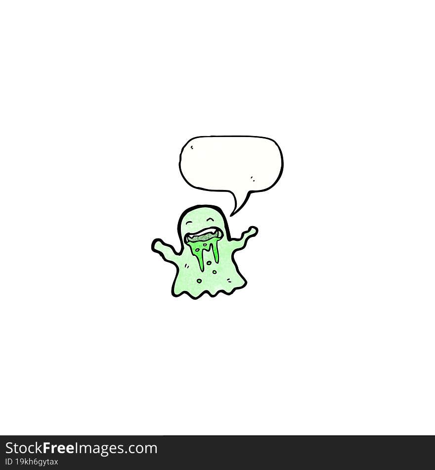 Cartoon Slimy Ghost