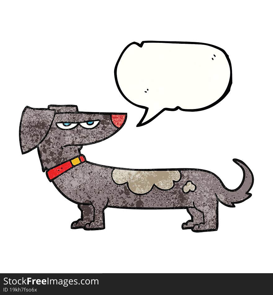 speech bubble textured cartoon annoyed dog