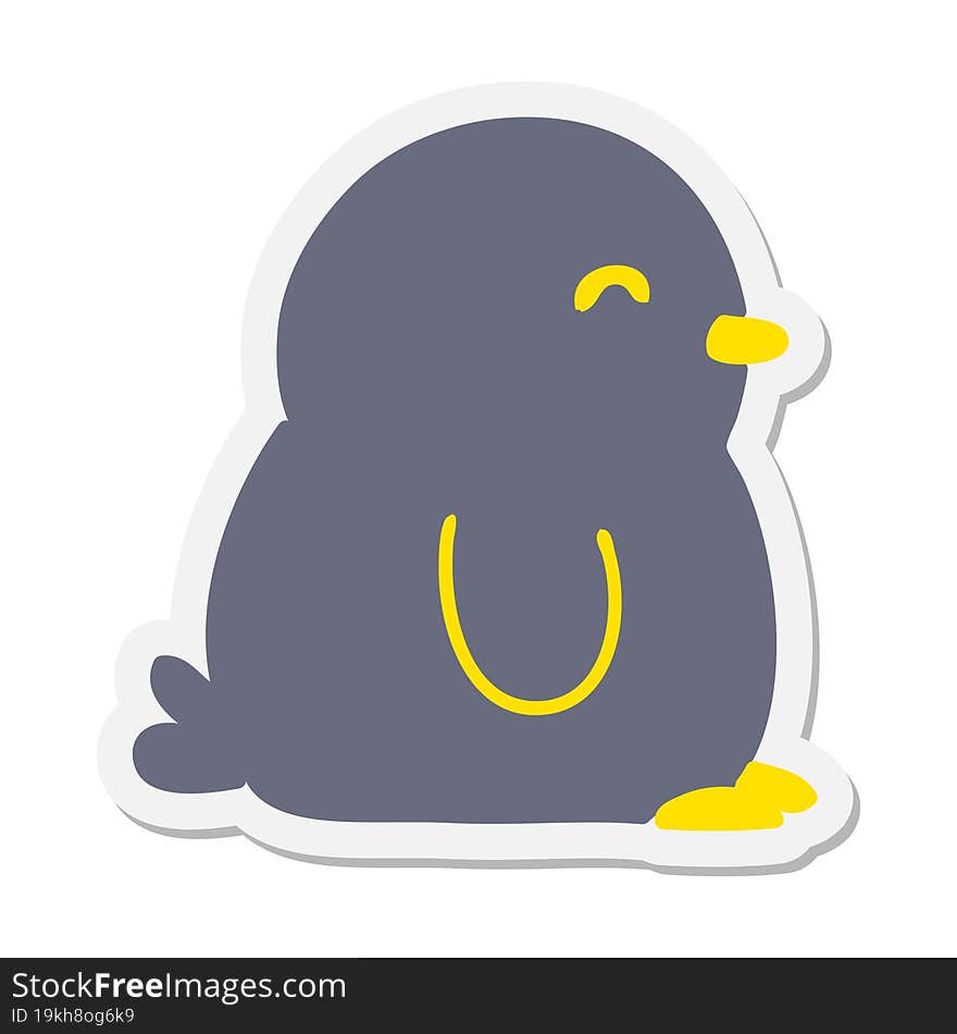 cute little penguin sticker