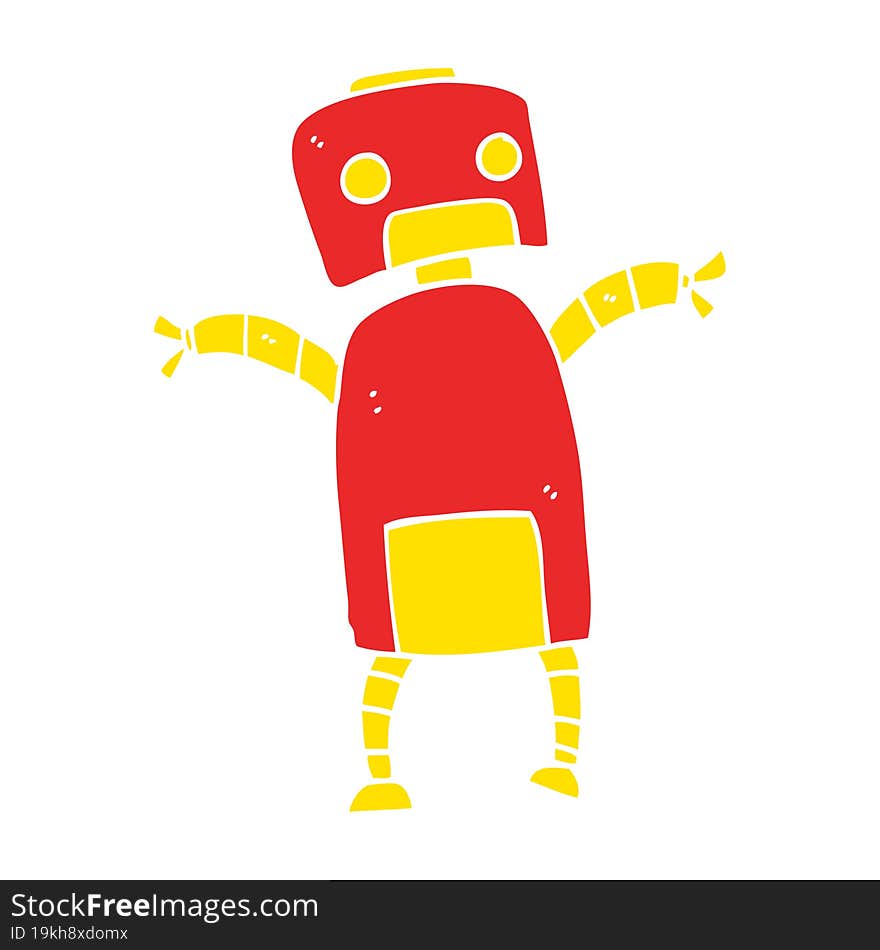 cartoon doodle robot dancing