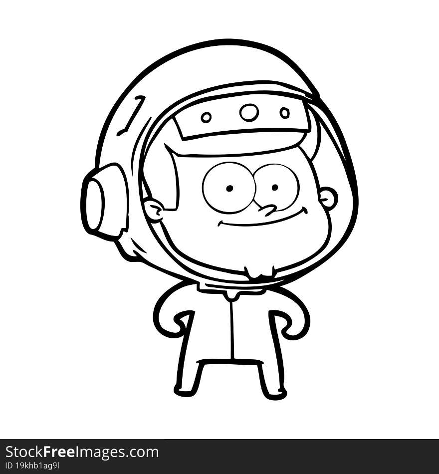 happy astronaut cartoon. happy astronaut cartoon