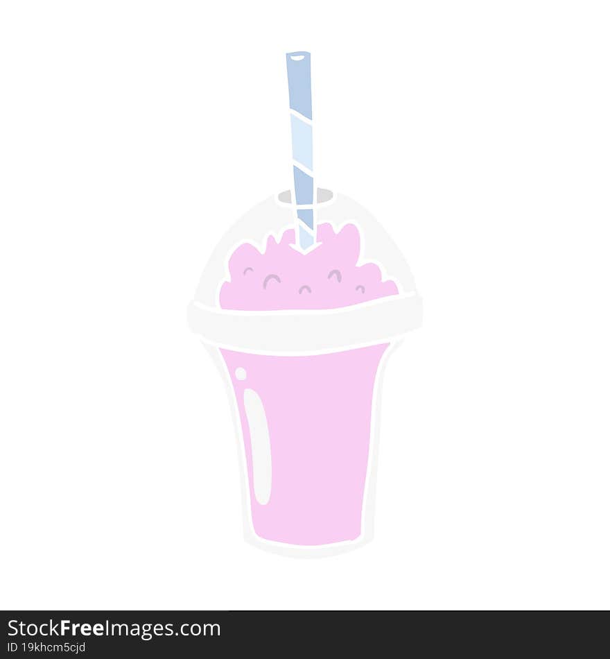 flat color style cartoon smoothie