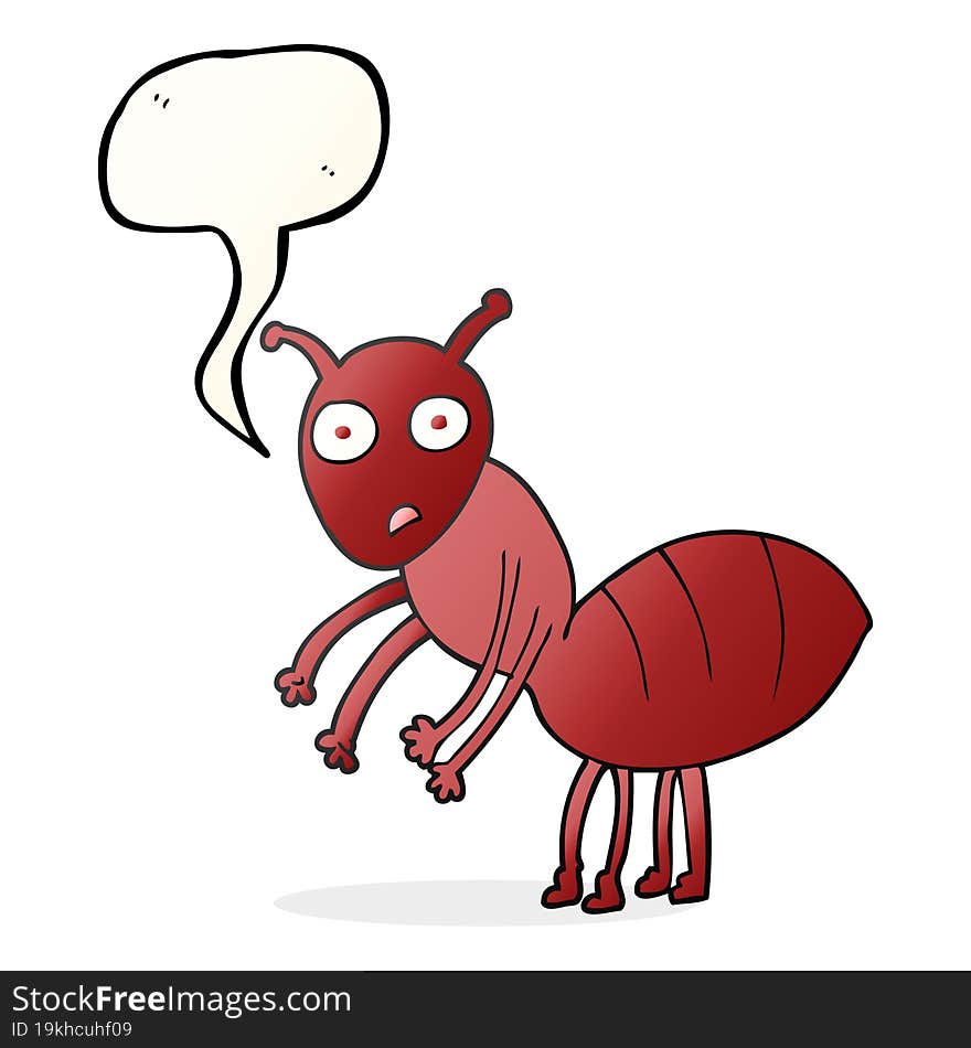 speech bubble cartoon ant