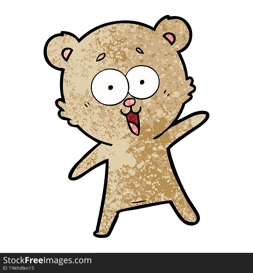 laughing teddy  bear cartoon. laughing teddy  bear cartoon