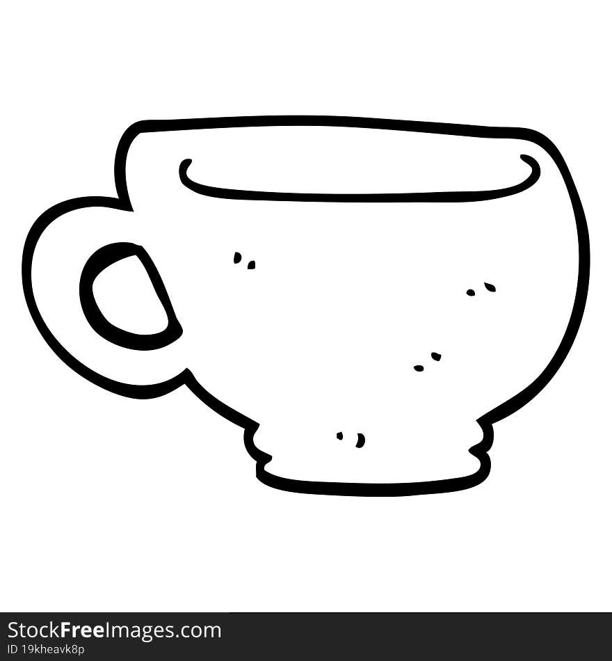 line drawing cartoon cup