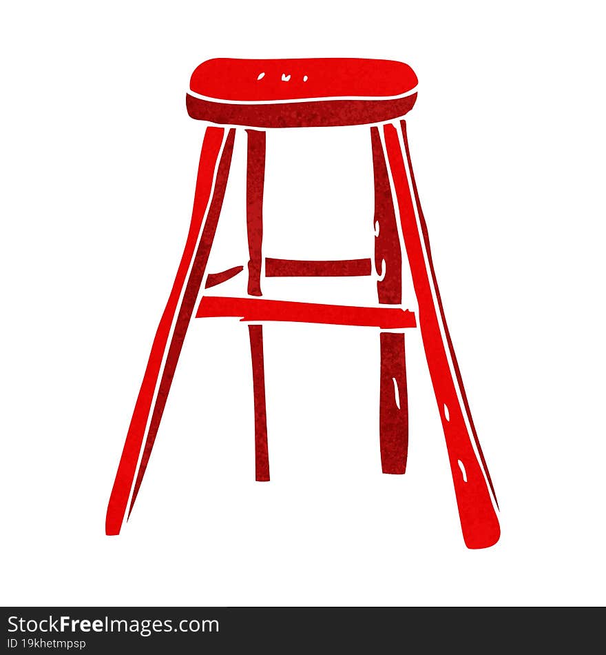 cartoon wooden stool