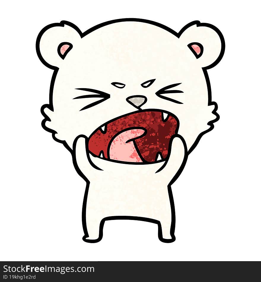 angry polar bear cartoon. angry polar bear cartoon