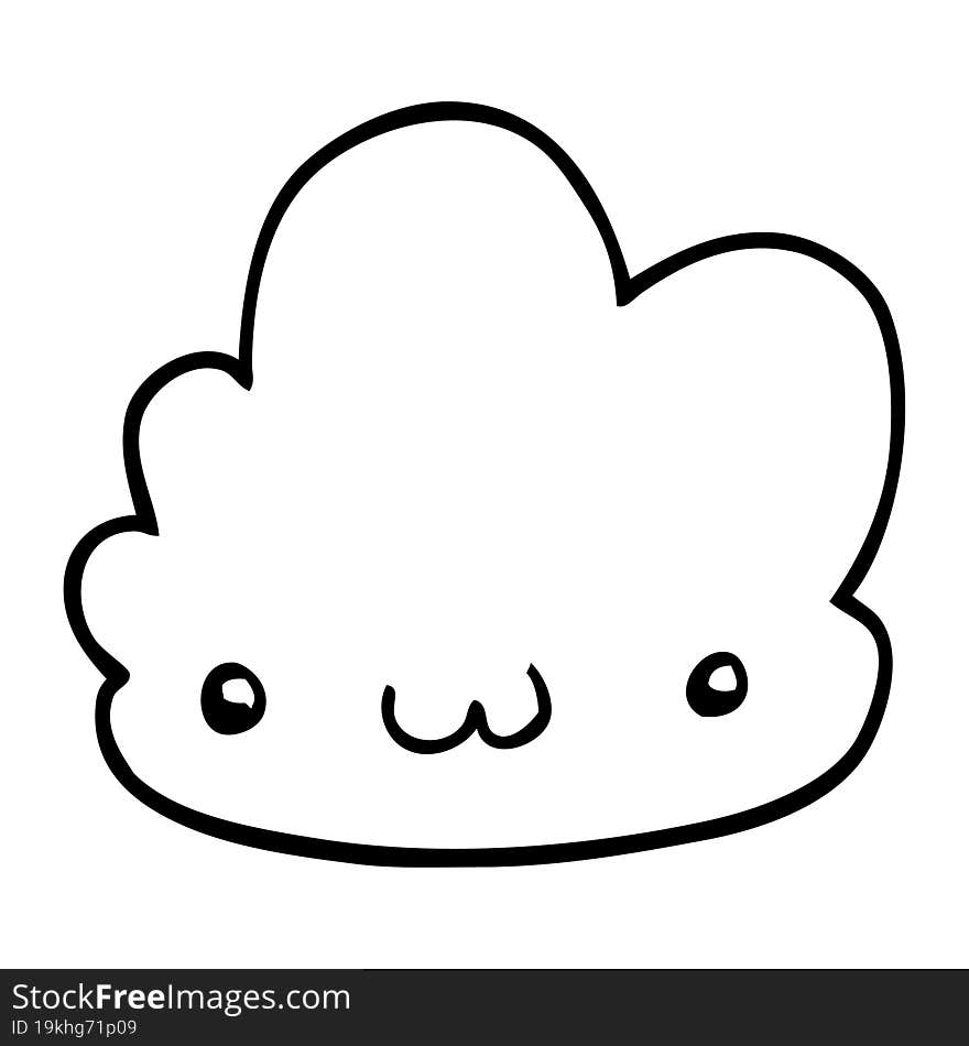 Cute Cartoon Cloud