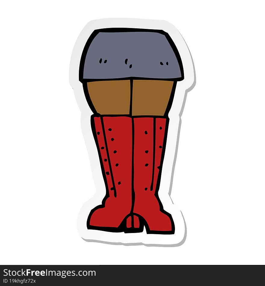 Sticker Of A Cartoon Legs