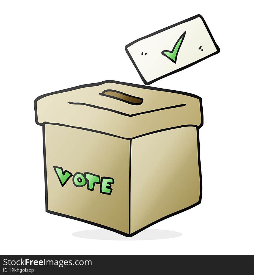 cartoon ballot box