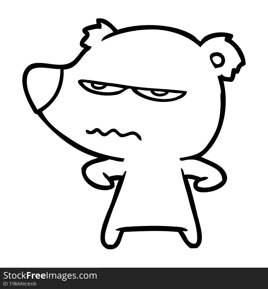 angry bear polar cartoon. angry bear polar cartoon