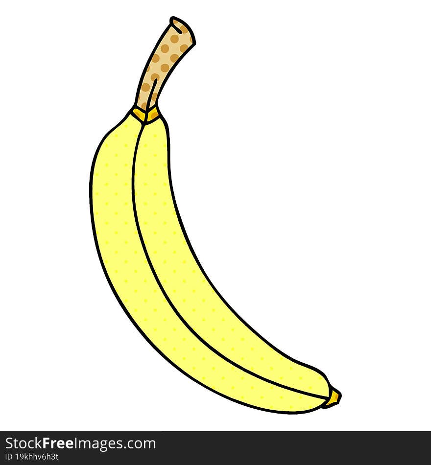 quirky comic book style cartoon banana