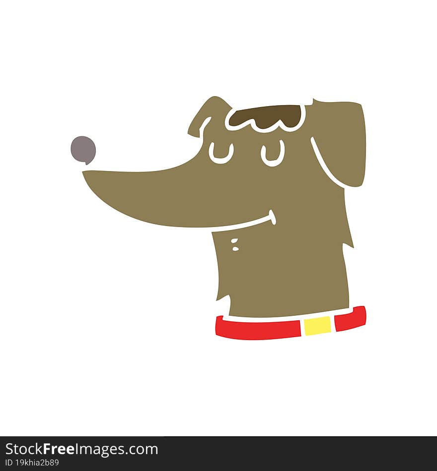 flat color style cartoon dog