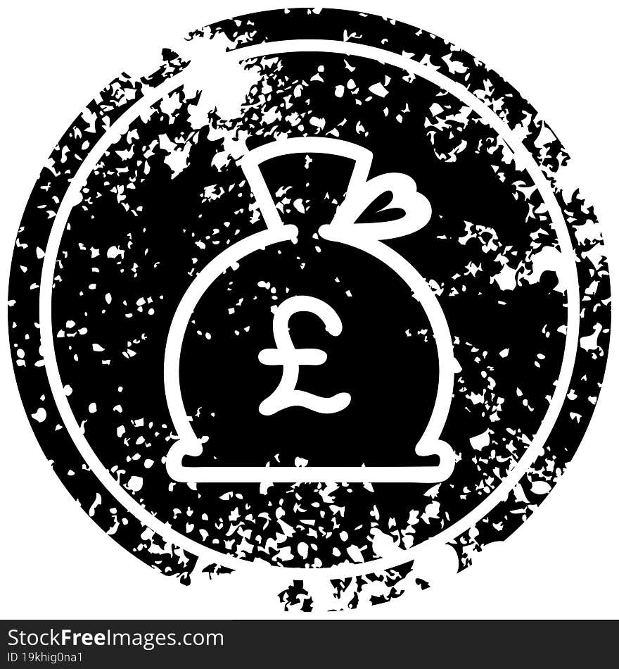 money sack distressed icon