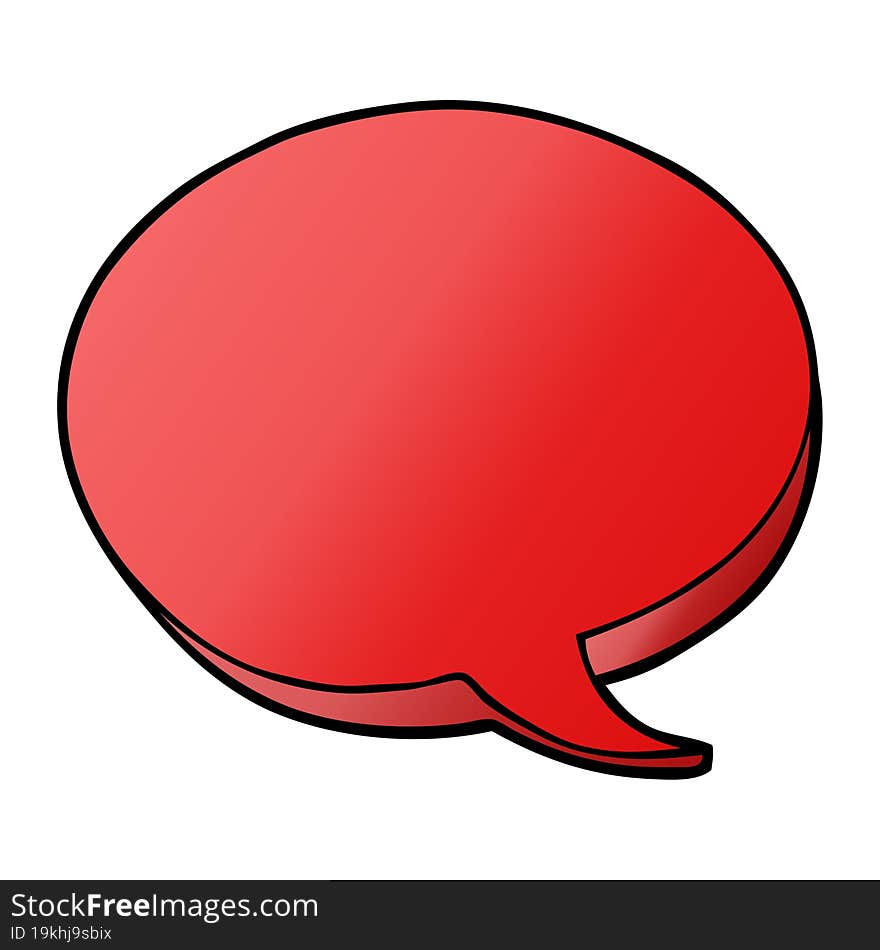 cartoon doodle red speech bubble