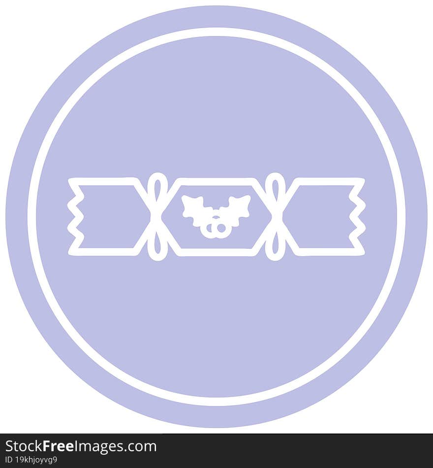 christmas cracker circular icon