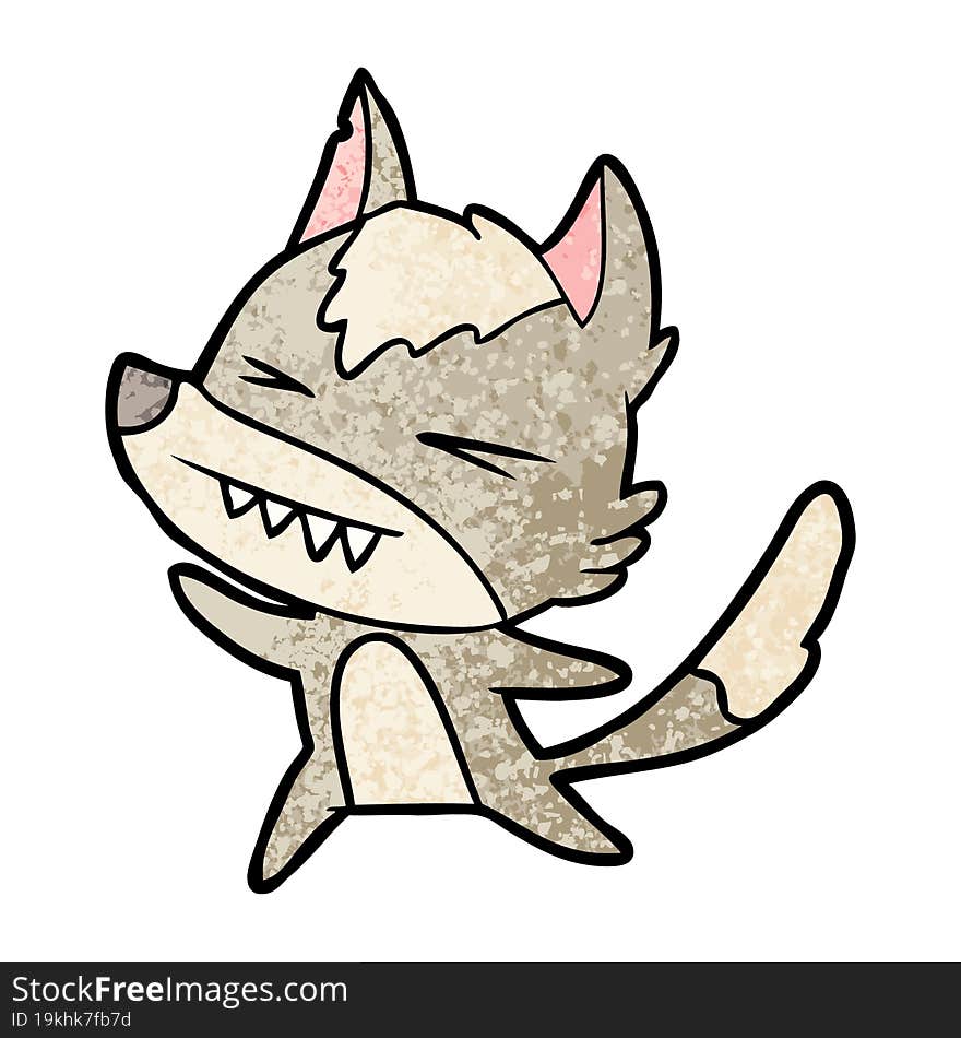 angry wolf cartoon. angry wolf cartoon