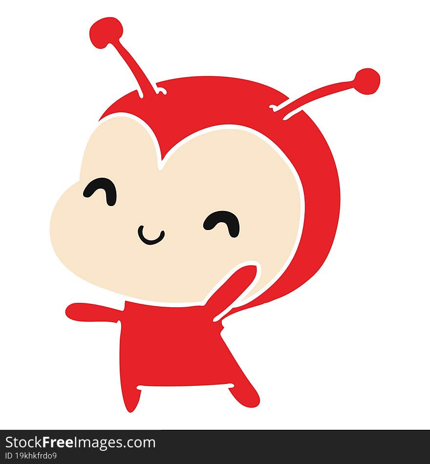 cartoon kawaii of a cute lady bug