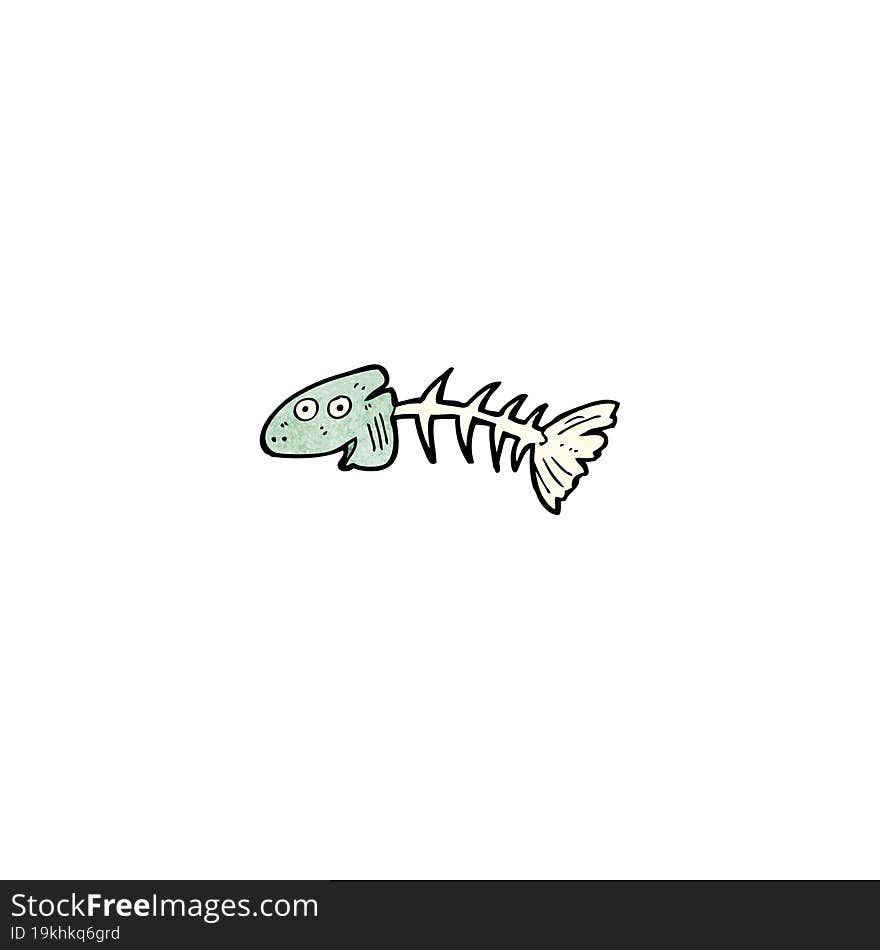 cartoon fish bones