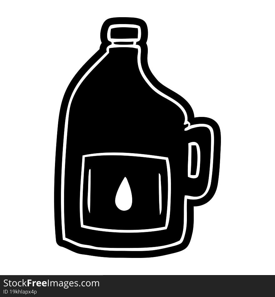 cartoon icon drawing of a large drinking bottle