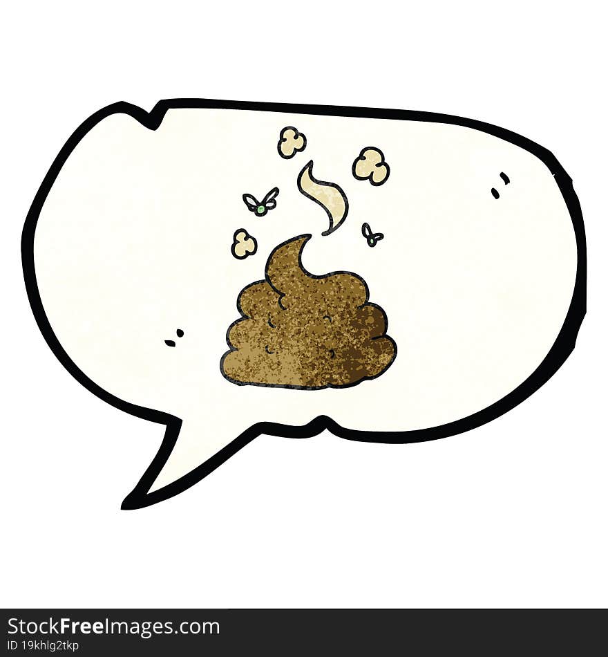 speech bubble textured cartoon gross poop